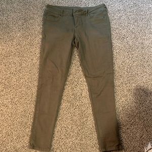 Maurice’s skinny jeans (olive green)